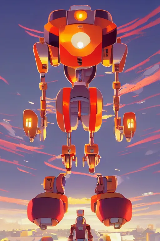 Image similar to metabots medabots medarotto medarot robot minimalist comics, behance hd by jesper ejsing, by rhads, makoto shinkai and lois van baarle, ilya kuvshinov, rossdraws global illumination ray tracing hdr radiating a glowing aura