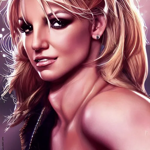 Prompt: a gourgeous britney spears in the style of stefan kostic, realistic, full body, sharp focus, 8 k high definition, insanely detailed, intricate, elegant, art by stanley lau and artgerm