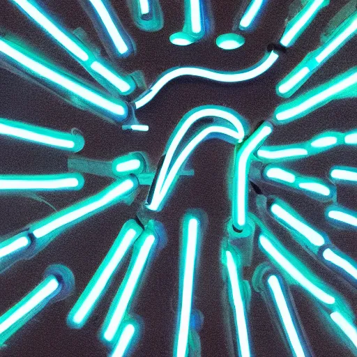 Image similar to neon tubes anime dolphin profile picture, sharp and clear