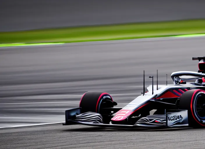 Prompt: live action photo of the 2 0 2 1 f 1 nissan micral car,, 8 k, hdr, sports photography