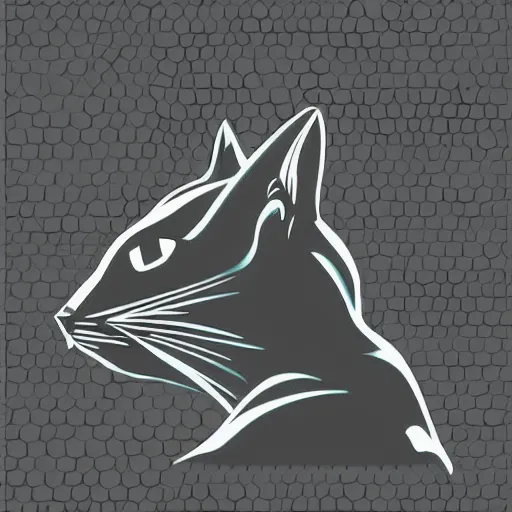 Image similar to futuristic cat in the style of vector art