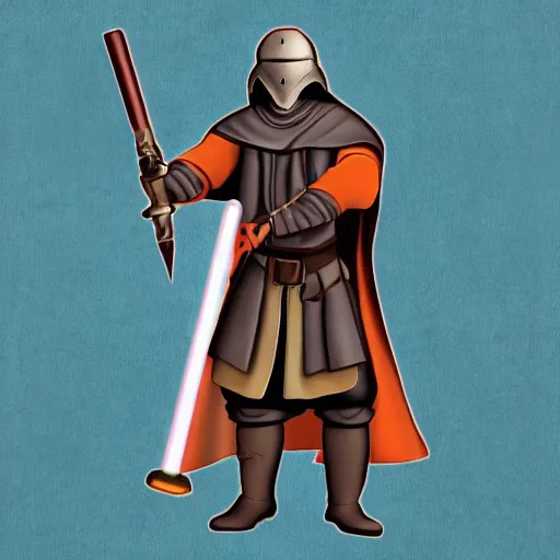 Prompt: Medieval Jedi Knight