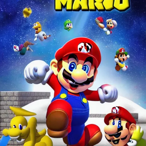 Prompt: poster for the super mario movie