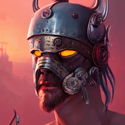 Image similar to cyberpunk viking helmet mask warrior goddess robot ninja fantasy, art gta 5 cover, official fanart behance hd artstation by jesper ejsing, by rhads, makoto shinkai and lois van baarle, ilya kuvshinov, ossdraws