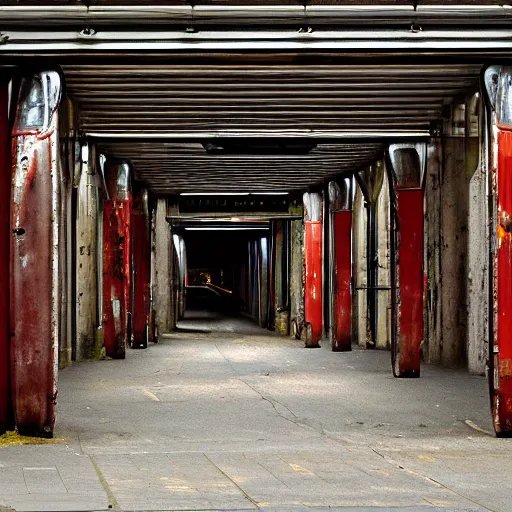 Prompt: metal rusted street tube