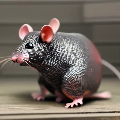 Prompt: A cyberpunk solar-powered rat