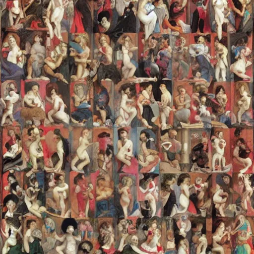 Image similar to Where's Waldo, in the style of Bouguereau