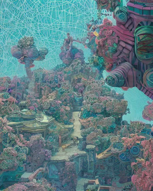 Image similar to highly detailed vfx of icosahedron, global illumination, detailed and intricate environment by james jean, victo ngai and tristan eaton