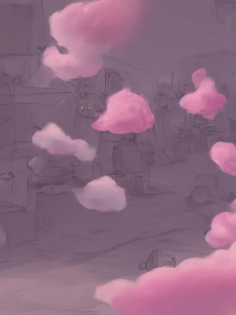 Image similar to cotton candy by disney concept artists, blunt borders, rule of thirds