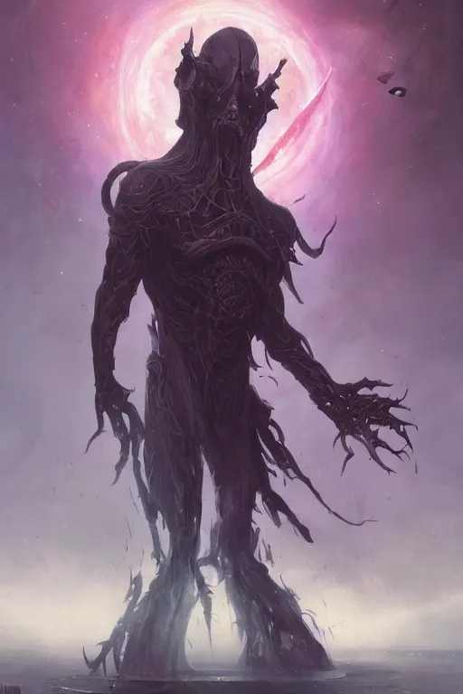 Image similar to cosmic horror, cosmic, nightmare, outer space, aliens, digital art, magic the gathering, mtg, by greg rutkowski, trending on artstation