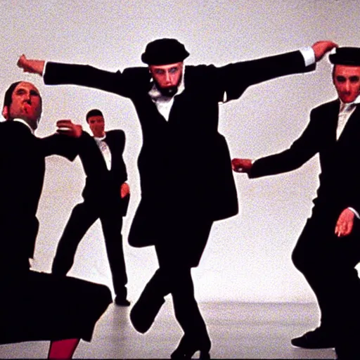 Image similar to orthodox Jews dancing in American Psycho (1999)