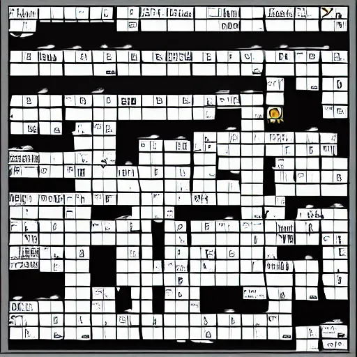 Prompt: infinite crossword puzzle, digital art, artstation