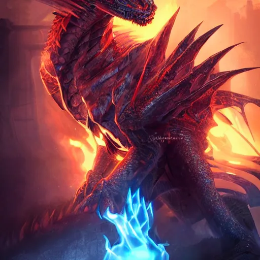 Prompt: beautiful cinematic fantasy poster, muscular dragon firefighter, beautiful blue glowing gold eyes, wideshot ultrawide angle epic scale, in the style of Mika Koskensalmi, Jason Chan, art station; cinematic quality character render; low angle; ultra high quality model; production quality cinema model,