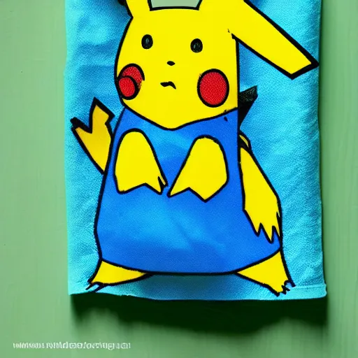 Image similar to a paper towel pikachu