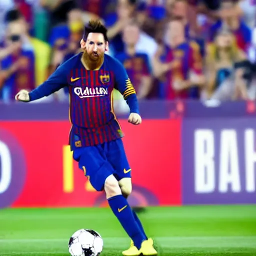 Prompt: messi fc barcelona