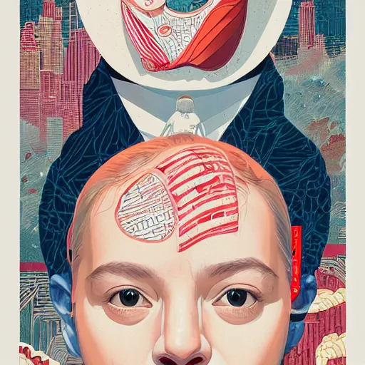 Image similar to portrait of people with sanitary mask, Tristan Eaton, artgerm, Victo Ngai, RHADS, ross draws