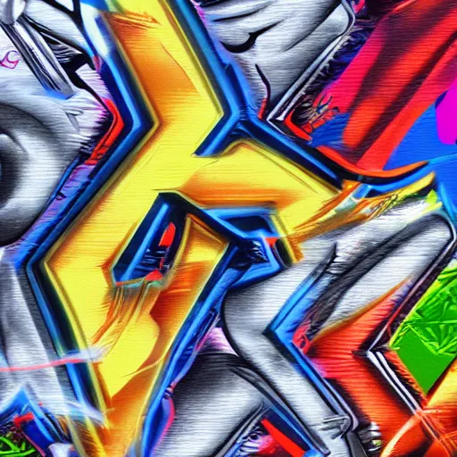 Image similar to ultra hyper realistic, digital art, artstation, hd, details,, 8 k saint mural graffiti tagging, very clear picture