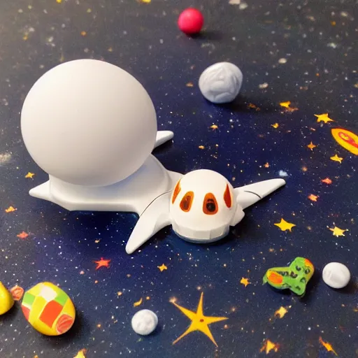 Image similar to Liminal space in outer space!!!, ((kinder surprise toy))