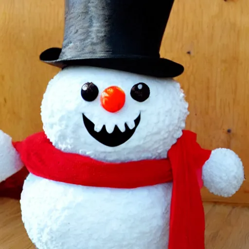 Image similar to screaming frosty the snowman