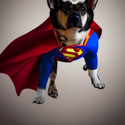 Prompt: Superman as a dog