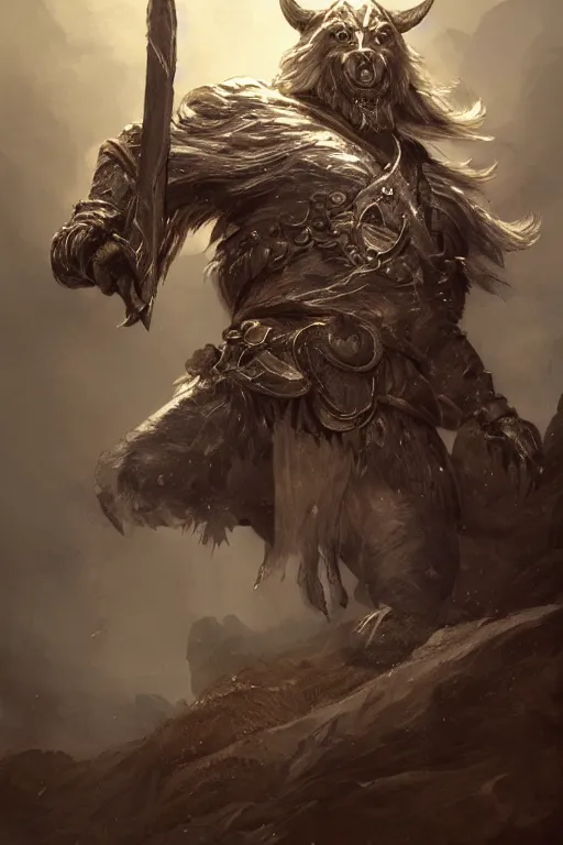 Image similar to Anthropomorphic Viking Silver Wolf, magic the gathering artwork, D&D, fantasy, cinematic lighting, centered, symmetrical, highly detailed, digital painting, artstation, concept art, smooth, sharp focus, illustration, volumetric lighting, epic Composition, 8k, art by Akihiko Yoshida and Greg Rutkowski and Craig Mullins, heroic pose, oil painting, cgsociety