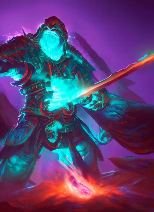 Image similar to Battleaxe Glowing emanating teal energy, dungeons and dragons, highly detailed, digital painting, sharp focus, illustration, Unreal Engine, 8k, HD