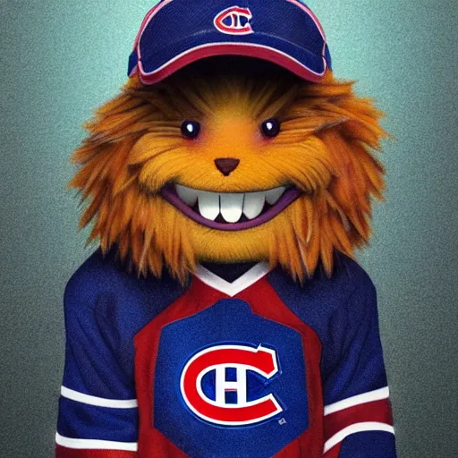 Image similar to anime Portrait of Youppi the Habs Montreal Canadiens Mascot as a very cute powerful and friendly pokemon, highly detailed anime, high evolution, 1990s, legendary, smooth, sharp focus, dynamic lighting, intricate, trending on ArtStation, illustration pokemon, art by WLOP