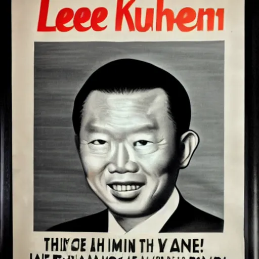 Image similar to A 1950s poster of Lee Kuan Yew