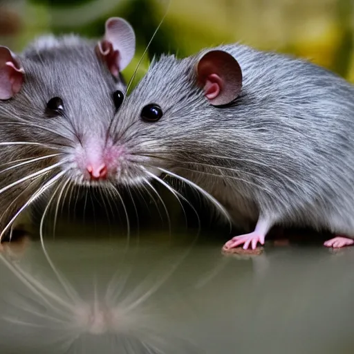 Image similar to 8 k uhd rats man, half, cursed, sewer, animals, bizzare, weird, endangered, highly details content