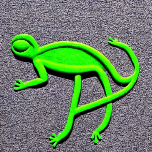 Image similar to a neon chameleon