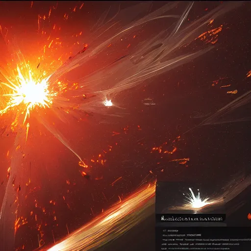 Image similar to An explosion in the universe, Artstation, Cgsociety