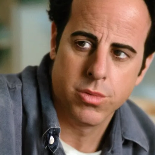 Image similar to Live Action Still of Young Jerry Seinfeld in Breaking Bad, real life, hyperrealistic, ultra realistic, realistic, highly detailed, detailed, very detailed, cool, ultra detailed, very realistic, trending on artstation, epic, HD quality, 8k resolution, body and headshot, film still, real, detailed face, very detailed face, real life