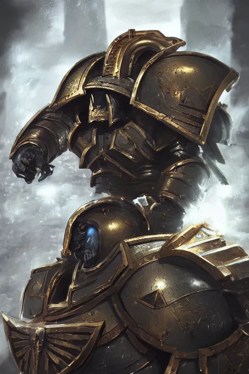 Image similar to armor portrait heros warhammer 4 0 k horus heresy fanart - the primarchs emperor by johannes helgeson animated with vfx concept artist & illustrator global illumination ray tracing hdr fanart arstation zbrush central hardmesh 8 k octane renderer comics stylized