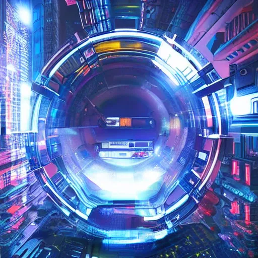 Image similar to A mini fusion reactor, cyberpunk style, vivid colors, dramatic lighting, top post of all time on /r/ImaginaryTechnology subreddit