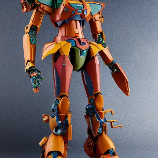 Image similar to futuristic nymphaea mecha waterlily upper body, sepals forming helmet, floral details, waterlily, 8 k hd resolution, barbatos gundam with floral inlay, bandai box art, star wars, makoto kobayashi, frank gehry, raymond swanland