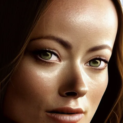 Prompt: olivia wilde's face on an olive :, dynamic, particulate, intricate, elegant, highly detailed, centered, artstation, smooth, sharp focus, octane render