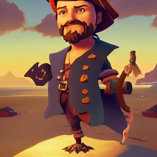 Image similar to painting jack the pirate on sea of thieves game avatar hero smooth face median photoshop filter cutout vector behance hd by jesper ejsing, by rhads, makoto shinkai and lois van baarle, ilya kuvshinov, rossdraws, illustration, art by ilya kuvshinov and gustav klimt