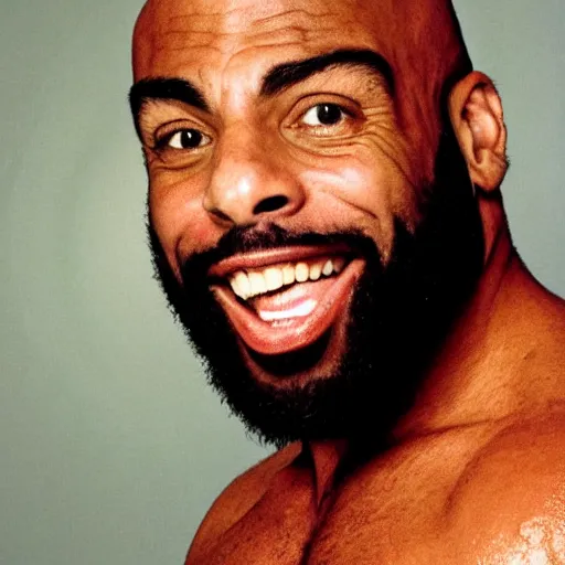 Image similar to a photograph of joe rogan as mr. t