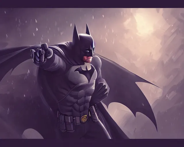 Image similar to illustration of batman, by jessica oyhenart, trending on art station, cinematic, pixiv top monthly, cinematic, league of legends splash art, anime