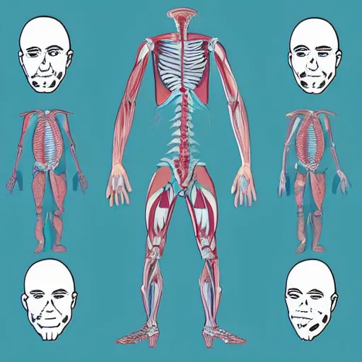 Image similar to “anatomy chart of a fall guys character”