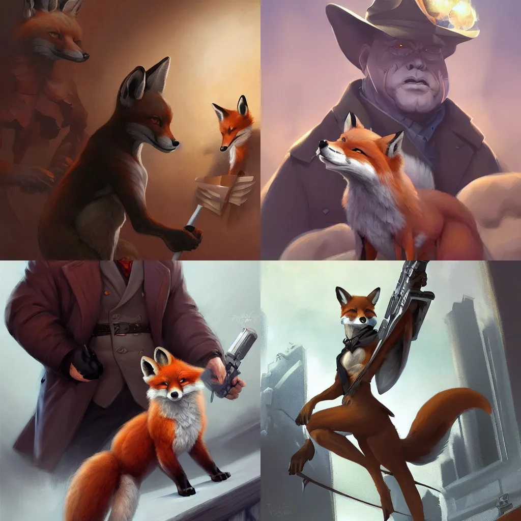 Prompt: A digital painting of a Fox working for the Mafia , by Stanley Artgerm Lau, frank frazetta, Rossdraws, James Jean, gerald brom, Andrei Riabovitchev, Marc Simonetti, and Sakimichan, trending on artstation, SFW version