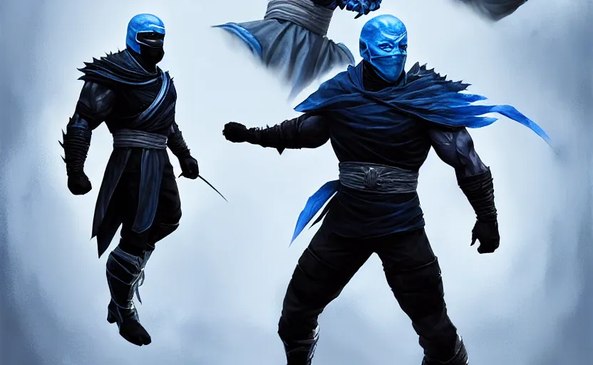 Image similar to joe biden as sub - zero, mortal kombat character, cinematic ninja pose, highly detailed, digital painting, artstation, concept art, smooth, sharp focus, illustration, art by wlop, mars ravelo and greg rutkowski