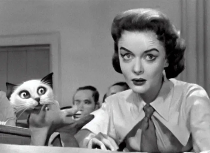 Image similar to littlest pet shop cat in 1 2 angry men ( 1 9 5 7 )