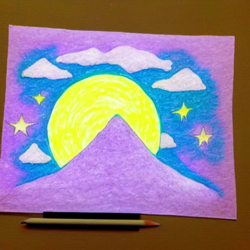 Image similar to moon prism give me strength. drawing with felt - tip pens