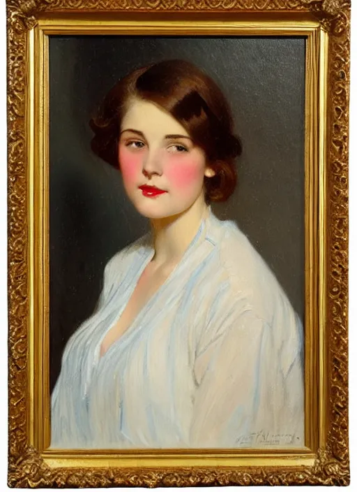 Image similar to a portrait of a pretty young lady by abbott fuller graves