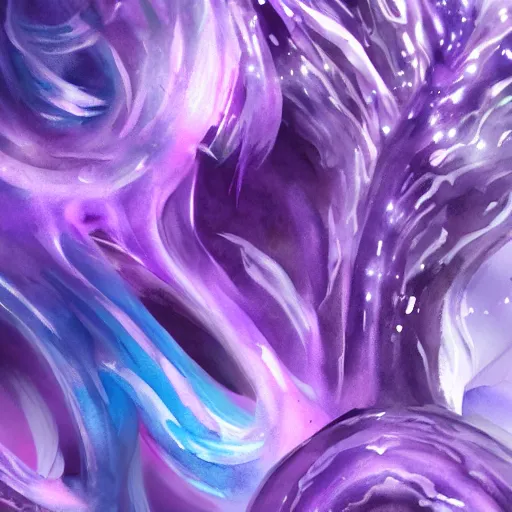 Prompt: purple essence artwork painters rarity, void chrome glacial purple crystalligown artwork teased, rag essence dorm watercolor image tease glacial, iwd glacial whispers banner teased cabbage reflections painting, void promos colo purple floral paintings rarity