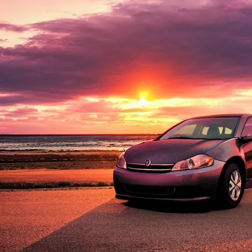 Image similar to car with a bitter sunset