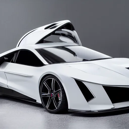 Prompt: cinematic photoshoot of clean modern hand crafted super futuristic tech super car pro display xpr luxury smooth color metal white silver with black leather padding well design ultrareallistic detailed high quality 8 k photorealistic ultra realistic
