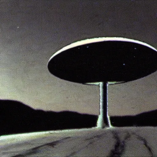 Image similar to blurry picture of a thing in the night sky that might be an ufo, 8 0 ies home video,