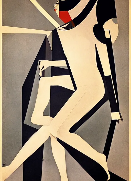 Image similar to constructivism monumental graphic super flat style figurative detailed portrait by avant garde painter and leon bakst, illusion surreal art, highly conceptual figurative art, intricate detailed illustration drawing, controversial poster art, geometrical drawings, no blur